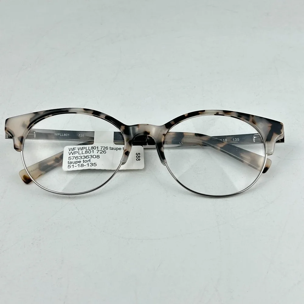 Walmart WPLL801 Unisex Eyeglasses Frame Gray‎ Oval Shape Full Rim 51-18-135mm